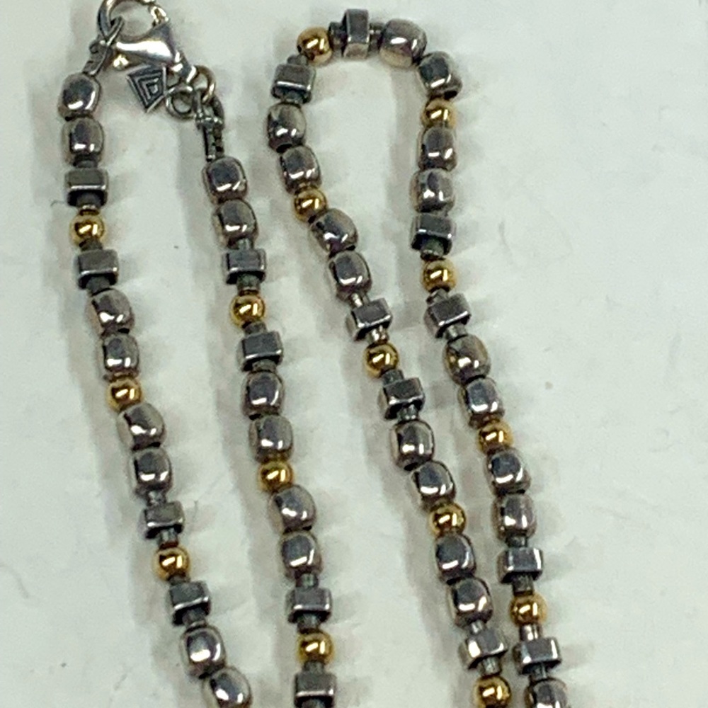 Silpada Vintage 14k gold filled and sterling silver beads chain choker 16” N1220